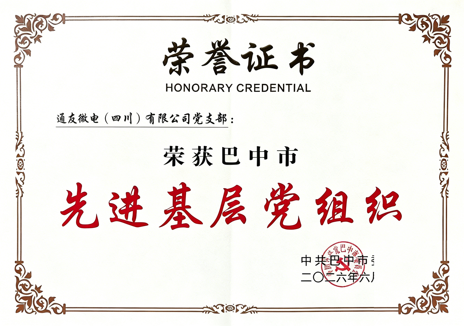 巴中优秀基础党组织